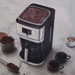 Cuisinart Burr Grind & Brew 12 Cup Coffee Maker Black Silver